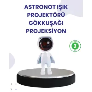 AsilTech Dekoratif Gün Batımı Işığı – Astronot Figürlü