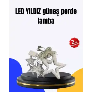 AsilTech Dekoratif Yıldız Peri Led Perde 3x3 Metre Ortam Işığı