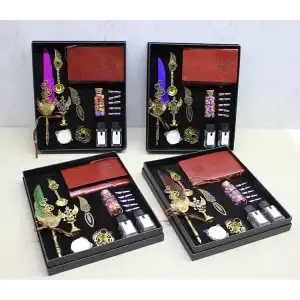 AsilTech Deri Defterli Divit Hokka Ve Mühür Seti Model 2