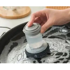 AsilTech Deterjan Hazneli Telli Bulaşık Fırçası