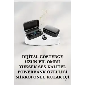 AsilTech Dijital Göstergeli Bluetooth Kulaklık Kablosuz TWS Stereo Bluetooth 5.0