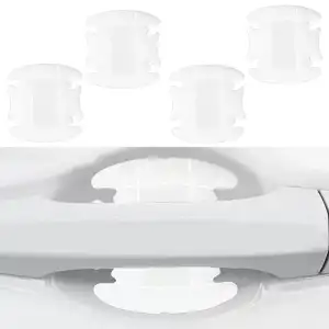 AsilTech Dış Kapı Kolu Koruma Bandı Silikon 4 Parça Beyaz