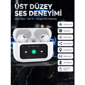 AsilTech Dokunmatik Ekranlı Bluetooth Kulaklık TWS İOS Android Tüm Telefonlara Uyumlu Kulaklık Yeni Nesil