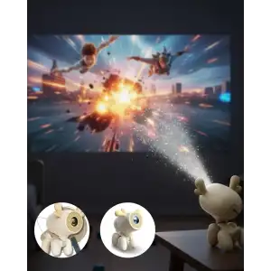 AsilTech Döner Başlıklı Akıllı Projeksiyon HDMI USB TF Girişli