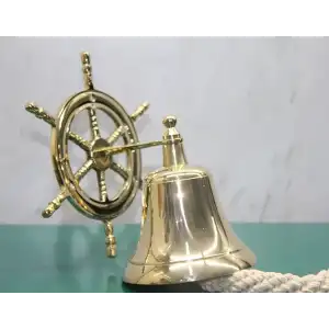 AsilTech Dümenli Pirinç Duvara Asmalı Çan