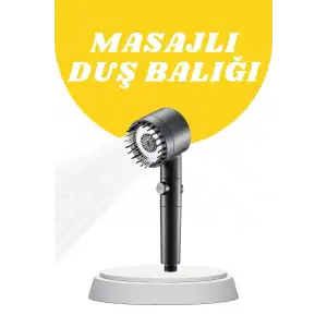 AsilTech Duş Başlığı Yüksek Basınçlı Masaj Taraklı 3 Kademeli