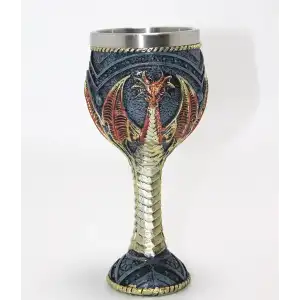 AsilTech Ejderha Tasarımı 3D Kabartmalı Çelik Kadeh Bardak