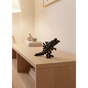 AsilTech Eklemli Hareketli Dinazor Figürü Siyah – Dekoratif Masa Üstü Oyuncak