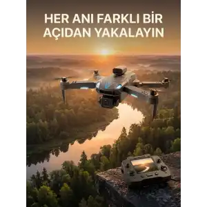 AsilTech Ekranlı Kumandalı Çift Kameralı Drone ile Havadan Çekim
