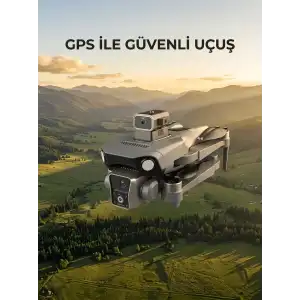 AsilTech Ekranlı Kumandalı GPS Drone Çift Kameralı Katlanabilir Hava Aracı