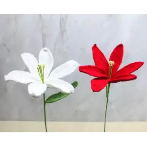 AsilTech El Örgüsü Zambak Çiçeği