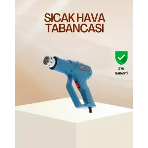 AsilTech Endüstriyel 2000W Isı Tabancası Plastik Boru Lehim Boya Çıkarma