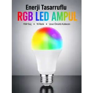 AsilTech Enerji Verimli Akıllı LED Ampul, Uzaktan Kontrol Özellikli