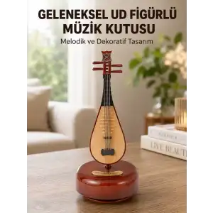 AsilTech Enstrüman Şeklinde Müzik Kutusu Lüt Tasarım Melodious Music