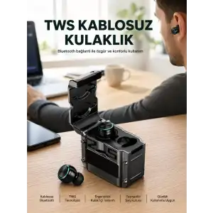 AsilTech Ergonomik Tasarımlı Bluetooth Kulaklık | Suya Dayanıklı | Dokunmatik Kontrollü Yeni Nesil