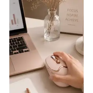 AsilTech Ergonomik Tasarımlı Kablosuz Mouse Bluetooth ve USB Alıcılı