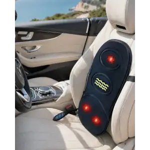AsilTech Ev Ofis Araç İçin Masaj Minderi Isıtmalı Çok Modlu Rahatlatıcı Sırt Desteği