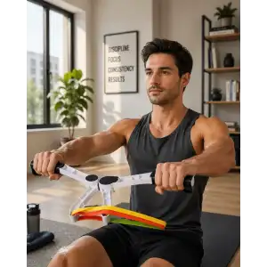 AsilTech Evde Spor İçin Direnç Bantlı Üst Vücut Egzersiz Aleti