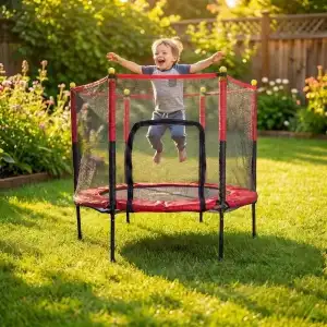 AsilTech Fileli 140 cm Büyük Boy Trambolin