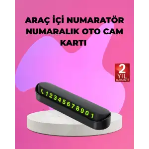 AsilTech Fosforlu Araç İçi Park Kartı Numaratörü