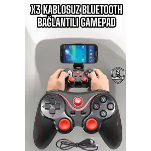 AsilTech Game Stick Android Uyumlu Gamepad X3 Standlı Oyun Kolu Bluetooth Bağlantılı