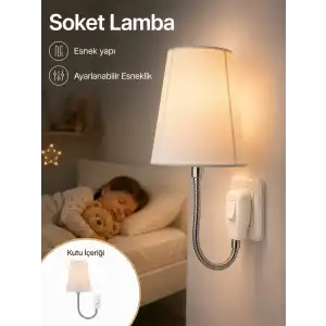 AsilTech Gece Aydınlatması Soket Lamba Prize Takılma Özellikli