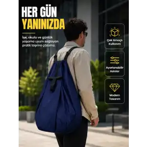 AsilTech Geniş İç Hacimli Katlanabilir Çanta Pratik Taşıma Deneyimi Sunan Modern Tasarım