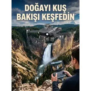 AsilTech GPS Konumlandırmalı Çift Kameralı Drone Canlı Görüntü Aktarımlı