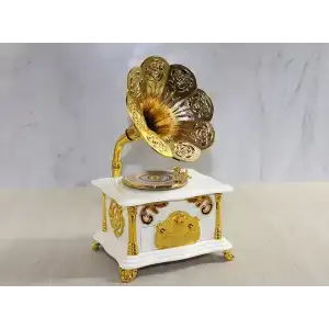 AsilTech Gramofon Müzik Kutusu Beyaz