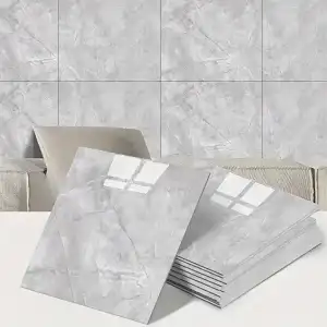 AsilTech Gri Mermer Desen Duvar Sticker (30x30)