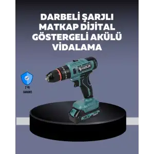 AsilTech Güçlü Şarjlı Matkap Vidalama Çift Batarya