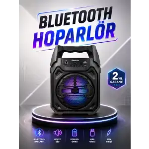 AsilTech Güçlü ve Şarj Edilebilir Bluetooth Hoparlör 6.5 İnç