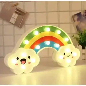 AsilTech Gülen Bulutlu Gökkuşağı LED Gece Lambası