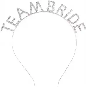 AsilTech Gümüş Kaplama Kristal Taşlı Team Bride Taç