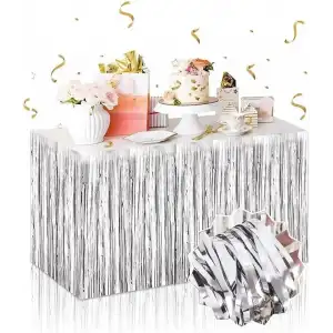 AsilTech Gümüş Metalize Masa Eteği