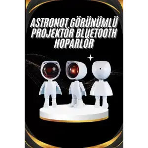 AsilTech Gün Batımı Projektör Lamba Astronot Görünümlü Dekoratif Masa Lambası