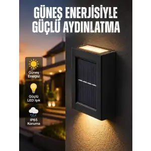 AsilTech Güneş Enerjili LED Duvar Aydınlatması Yeni Nesil