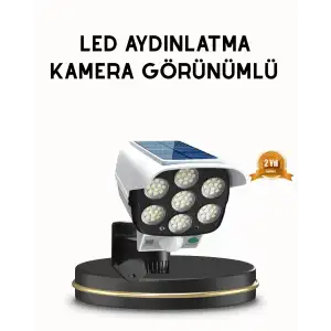 AsilTech Güneş Paneliyle Şarj Olan Hareket Sensörlü Dış Mekan Güvenlik Lambası Ayarlanabilir