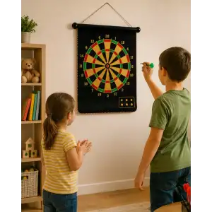 AsilTech Güvenli Manyetik Dart Seti 6 Dart Oklu Eğlenceli Hedef Oyunu