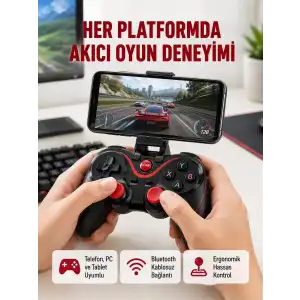 AsilTech Hafif ve Taşınabilir Kablosuz Bluetooth Oyun Konsolu