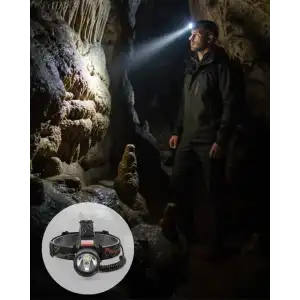 AsilTech Hareket Sensörlü Şarj Edilebilir Kafa Lambası LCD Göstergeli