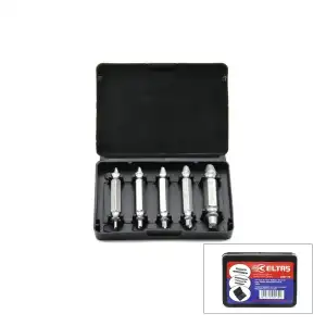 AsilTech Hasarlı Vida Çıkarıcı - 5 Parça - Kılavuz Uçlu