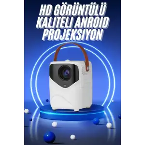 AsilTech HD Ayaklı Portatif Projeksiyon Cihazı Bluetooth Wifi Akıllı Android İşlemcili