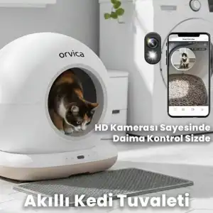 AsilTech HD Kameralı Akıllı Kedi Tuvaleti