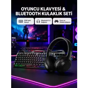AsilTech HN01 KULAKLIK + PG-8018 OYUNCU KLAVYESİ SET