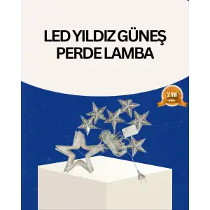 AsilTech İç Mekan Uyumlu Yıldız Peri Led Perde 3x3 Metre