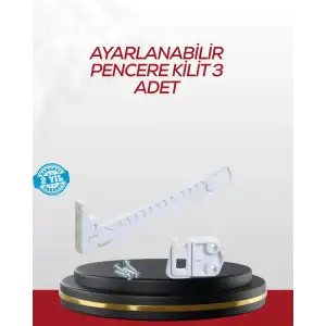 AsilTech İçe Açılan Camlar İçin Emniyet Kilidi Seti 3’lü