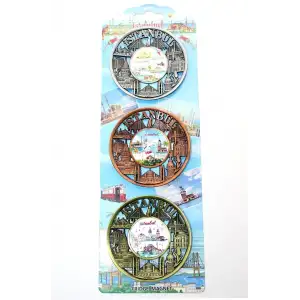 AsilTech İstanbul Temalı Metal Magnet 3lü Set Model 2