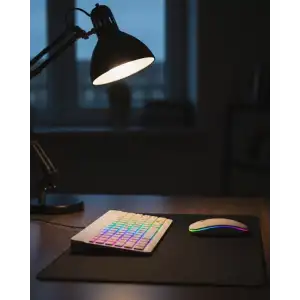 AsilTech Kablosuz Aydınlatmalı Klavye Mouse Seti Türkçe Q Tuş Dizilimi