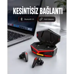 AsilTech Kablosuz Bluetooth Gaming Kulaklık Led Işıklı Yeni Nesil